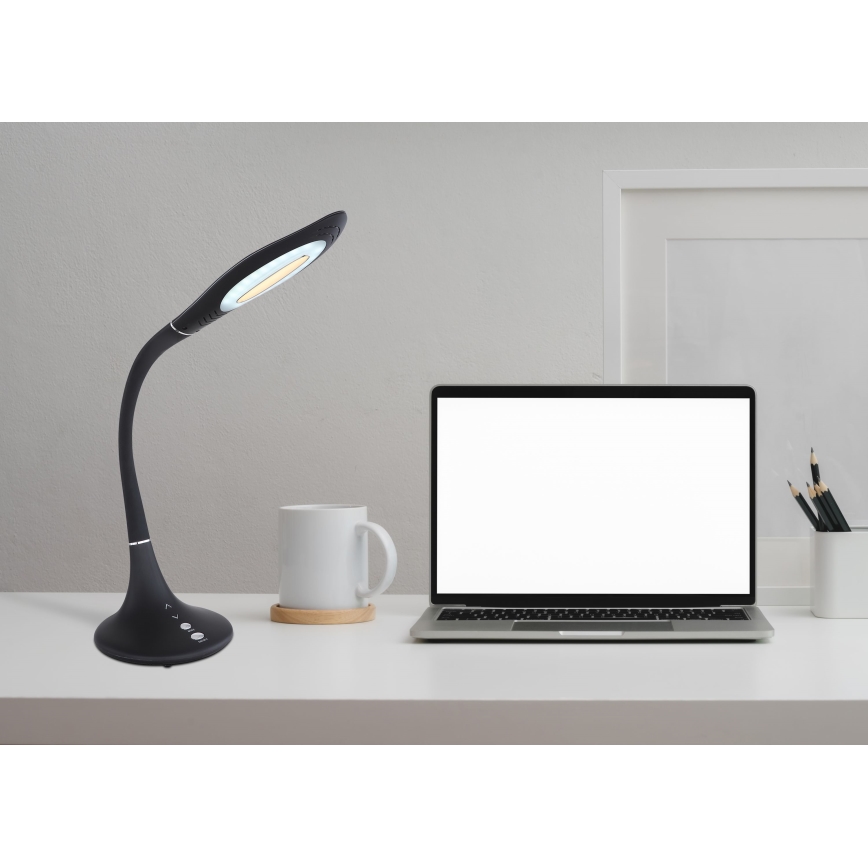 Globo - LED regulējama pieskāriena elastīga galda lampa LED/9W/230V 3000/4500/6500K melna