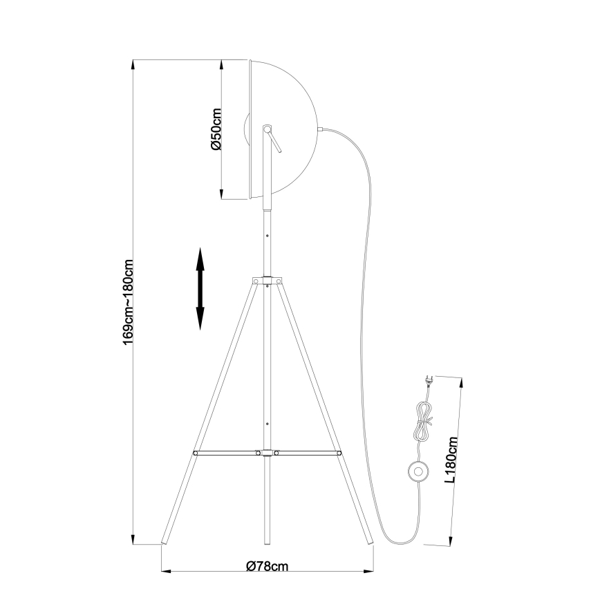 Globo - Stāvlampa 1xE27/60W/230V