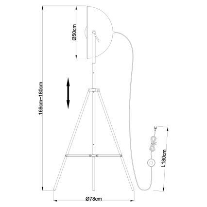 Globo - Stāvlampa 1xE27/60W/230V