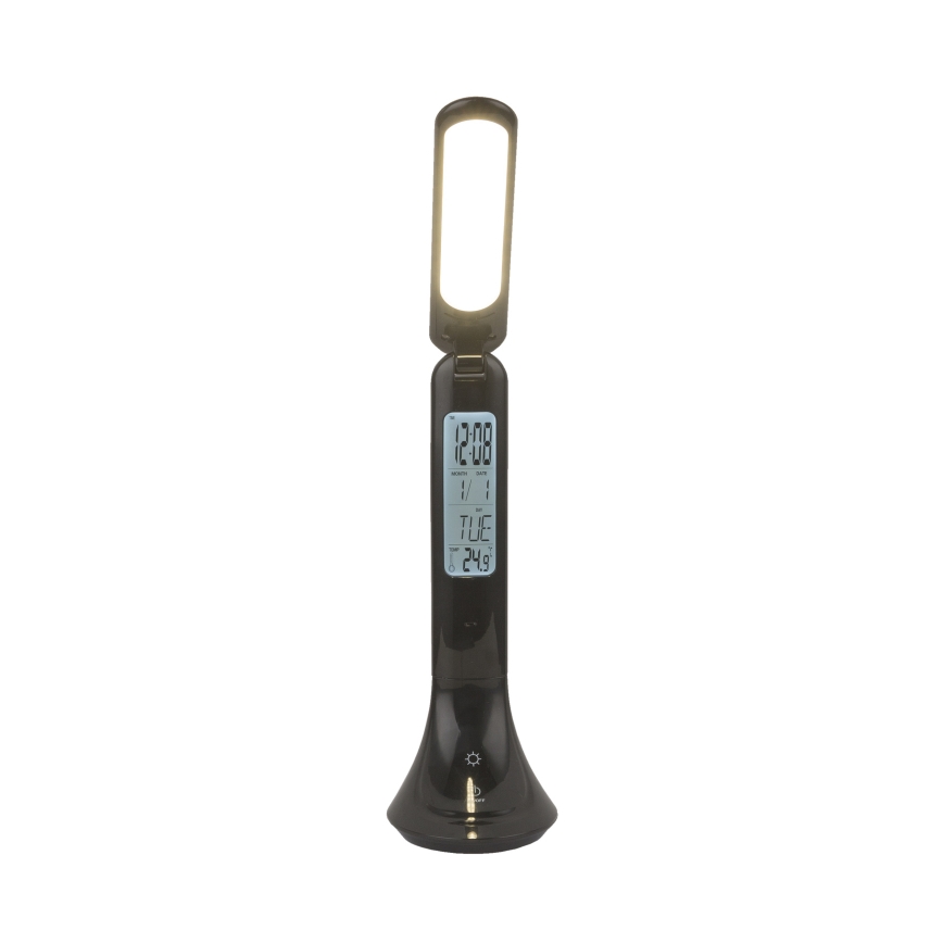 Globo - LED regulējama uzlādējama galda lampa ar displeju LED/4W/230V 2200 mAh melna