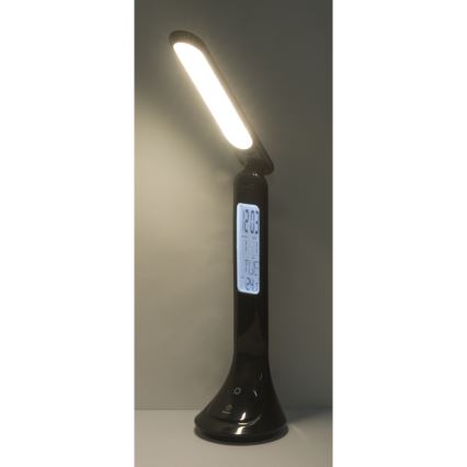 Globo - LED regulējama uzlādējama galda lampa ar displeju LED/4W/230V 2200 mAh melna
