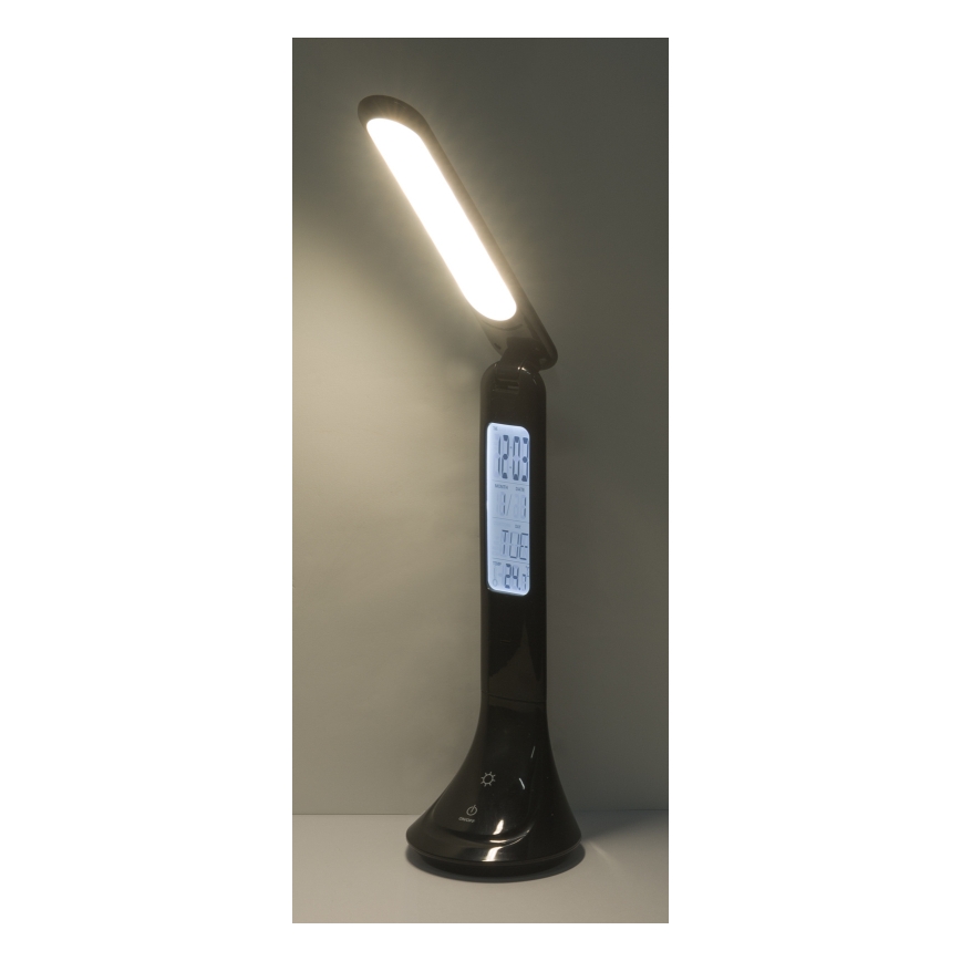 Globo - LED regulējama uzlādējama galda lampa ar displeju LED/4W/230V 2200 mAh melna