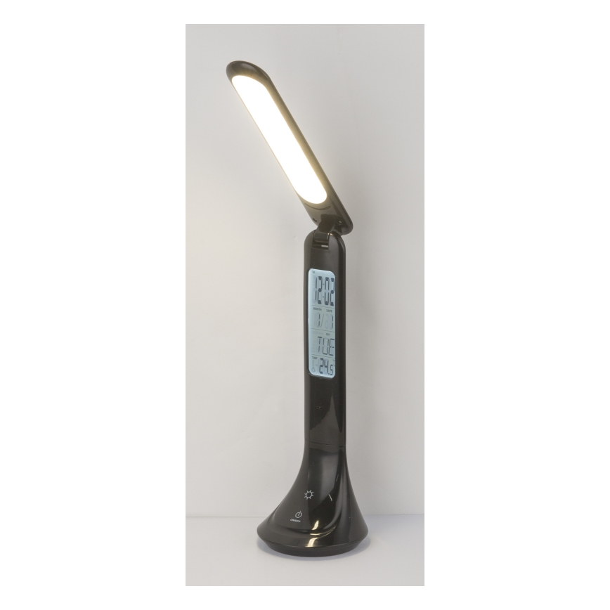 Globo - LED regulējama uzlādējama galda lampa ar displeju LED/4W/230V 2200 mAh melna