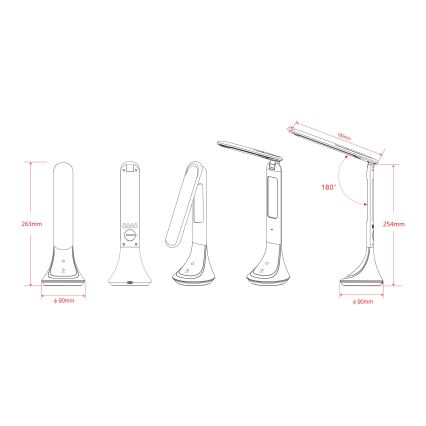 Globo - LED Aptumšojama galda lampa 1xLED/4W/230V 2200 mAh