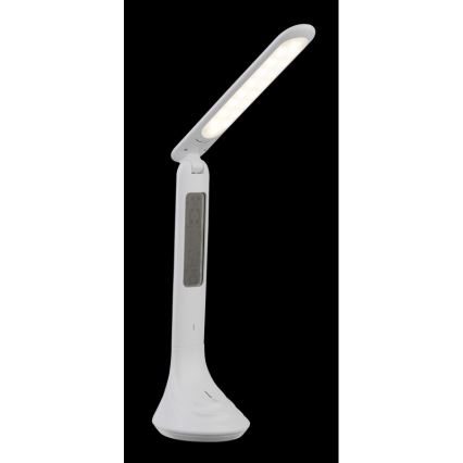 Globo - regulējamā uzlādējamā LED galda lampa ar displeju LED/4W/230V 2200 mAh balta