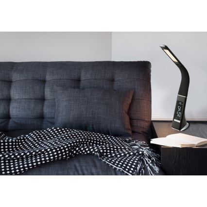 Globo - LED regulējama skārienvadāma galda lampa ar displeju LED/6,5W/230V 3000/4500/5800K melna