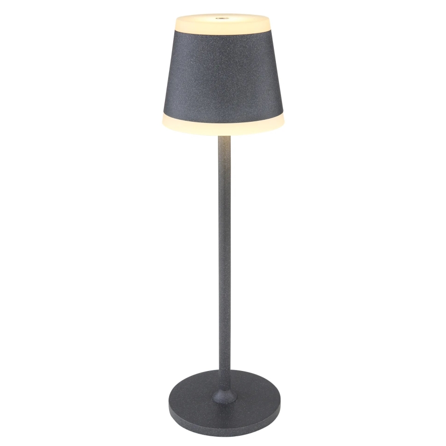 Globo - LED Aptumšojama uzlādējama skārienvadāma galda lampa LED/4,6W/3,7V 3000K 1800mAh pelēka IP54