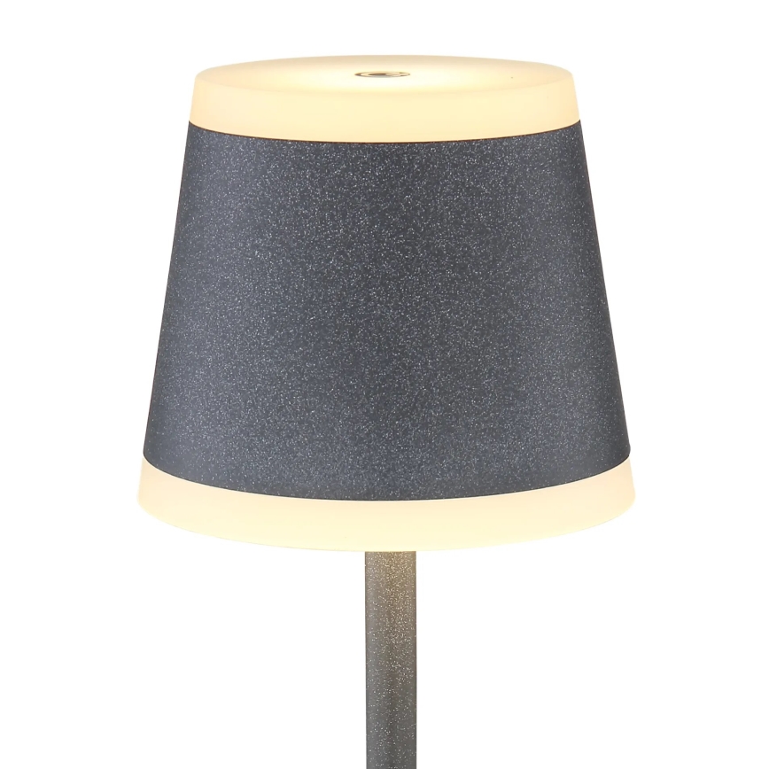 Globo - LED Aptumšojama uzlādējama skārienvadāma galda lampa LED/4,6W/3,7V 3000K 1800mAh pelēka IP54