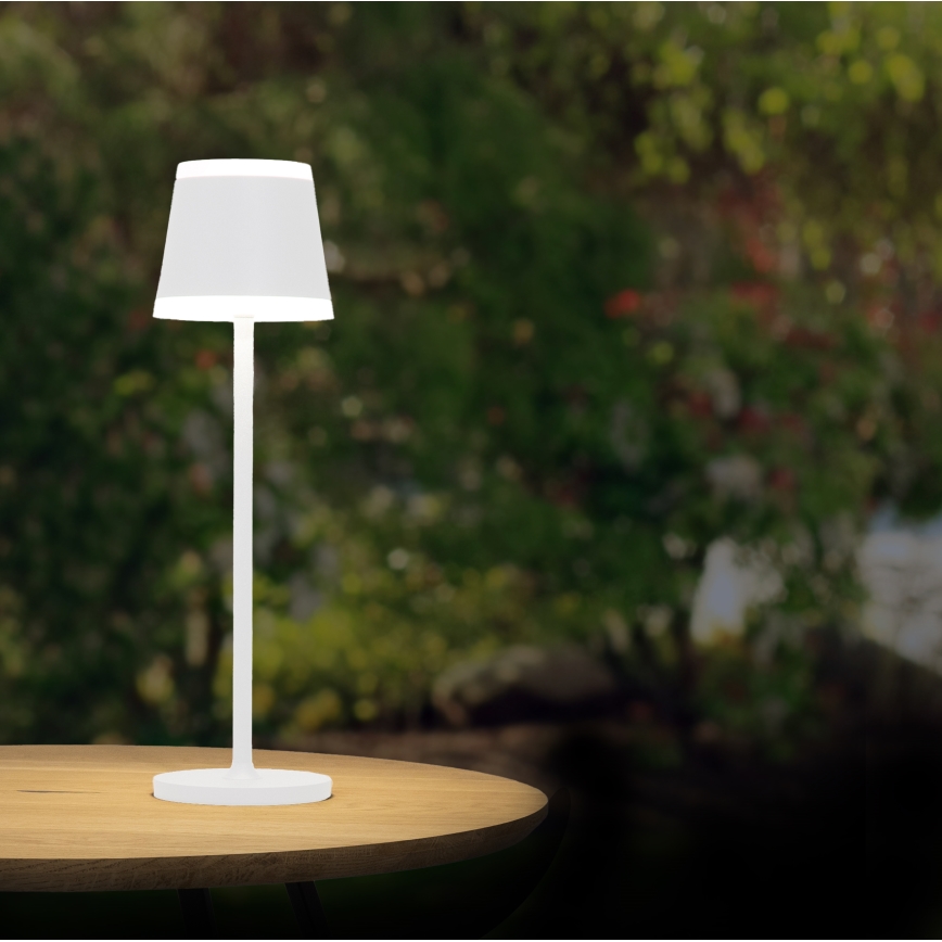 Globo - LED Aptumšojama uzlādējama skārienvadāma galda lampa LED/4,6W/230V 1800 mAh USB IP54 balta
