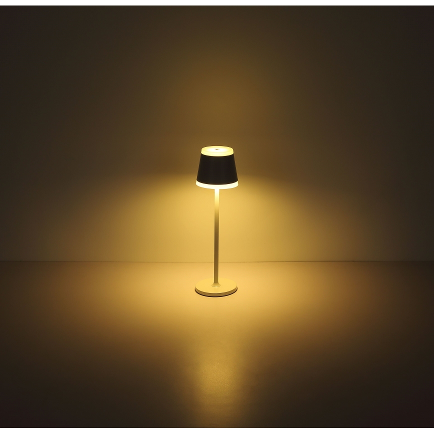 Globo - LED Aptumšojama uzlādējama skārienvadāma galda lampa LED/4,6W/230V 1800 mAh USB IP54 balta