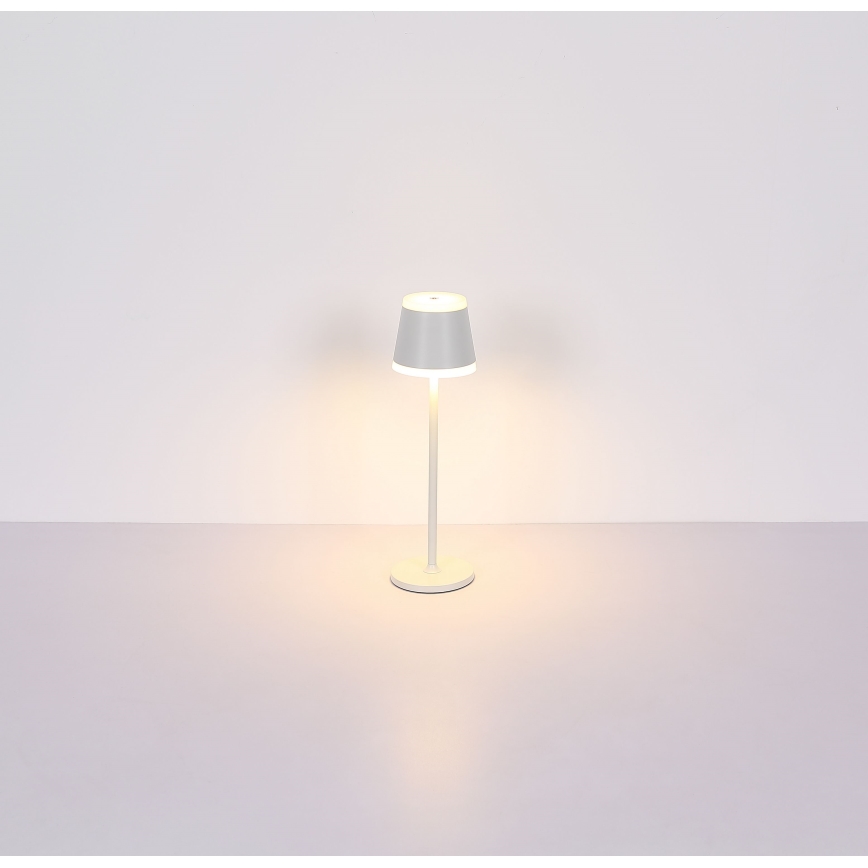 Globo - LED Aptumšojama uzlādējama skārienvadāma galda lampa LED/4,6W/230V 1800 mAh USB IP54 balta