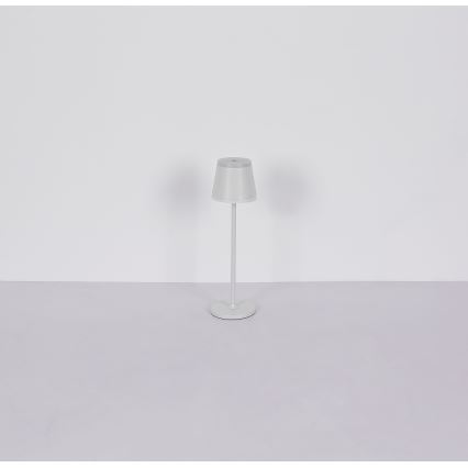 Globo - LED Aptumšojama uzlādējama skārienvadāma galda lampa LED/4,6W/230V 1800 mAh USB IP54 balta