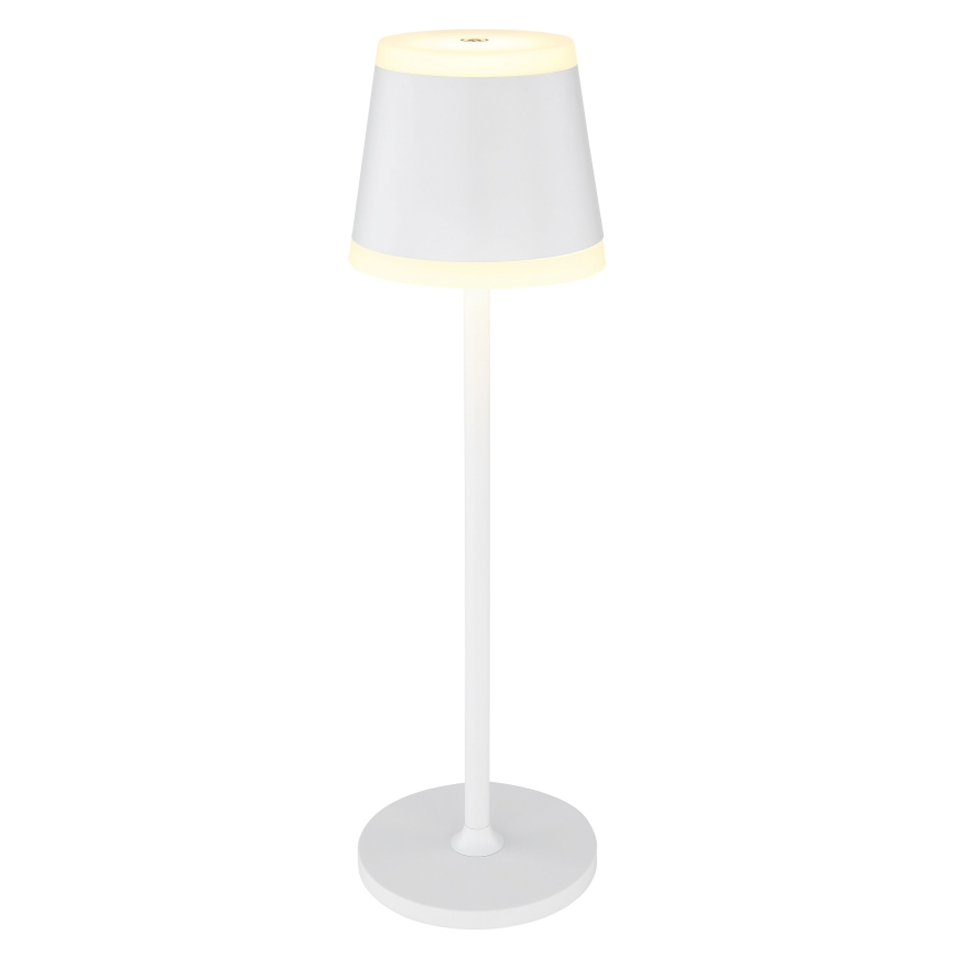 Globo - LED Aptumšojama uzlādējama skārienvadāma galda lampa LED/4,6W/230V 1800 mAh USB IP54 balta
