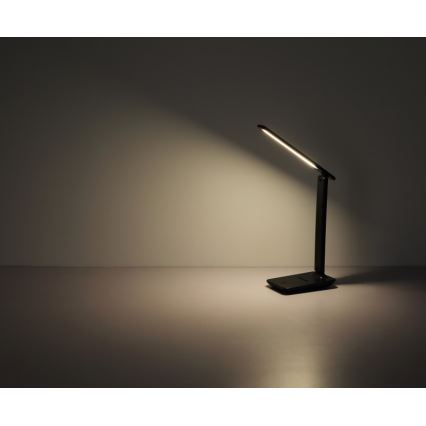 Globo - LED uzlīmes pieskāriena regulējama uzlādes galda lampa LED/5W/5V 2700/4000/6500K 1800 mAh melna