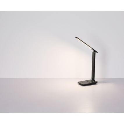 Globo - LED uzlīmes pieskāriena regulējama uzlādes galda lampa LED/5W/5V 2700/4000/6500K 1800 mAh melna