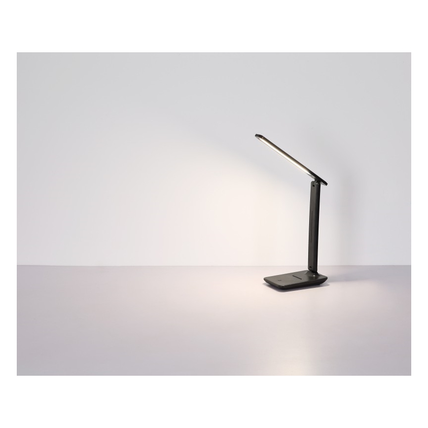 Globo - LED uzlīmes pieskāriena regulējama uzlādes galda lampa LED/5W/5V 2700/4000/6500K 1800 mAh melna