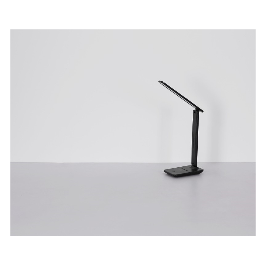 Globo - LED uzlīmes pieskāriena regulējama uzlādes galda lampa LED/5W/5V 2700/4000/6500K 1800 mAh melna
