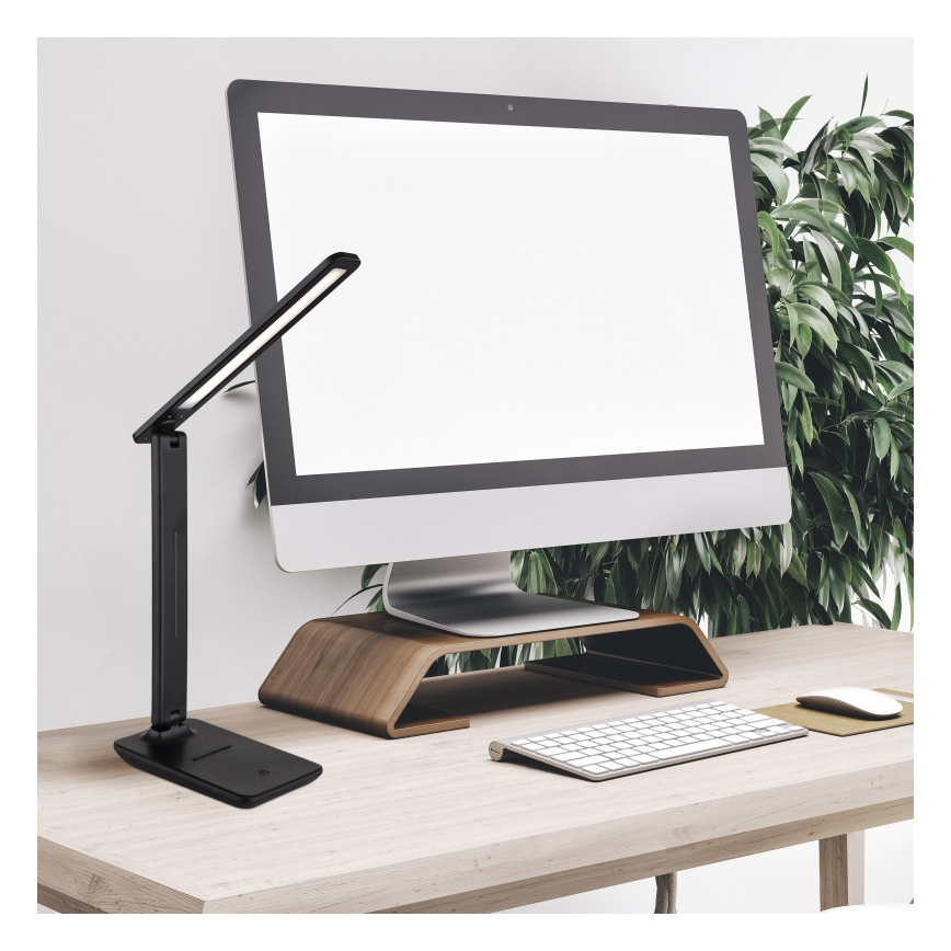 Globo - LED skārienjūtīga dimējama uzlādējamā galda lampa LED/4W/5V 2700/4000/6500K 1800 mAh melna