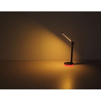 Globo - LED RGBW Aptumšojama skārienvadāma galda lampa LED/5W/230V + LED/2W 2700K/4000K/6500K melna