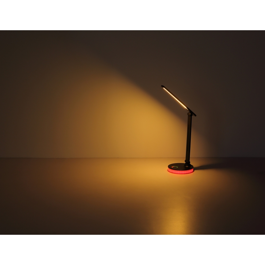 Globo - LED RGBW Aptumšojama skārienvadāma galda lampa LED/5W/230V + LED/2W 2700K/4000K/6500K melna