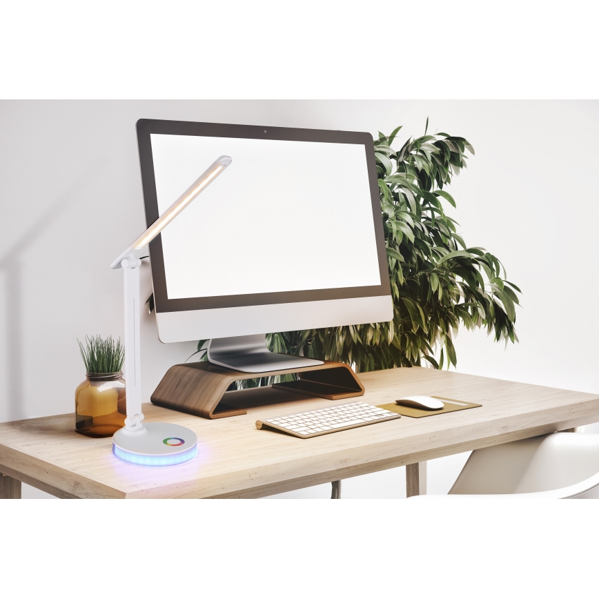 Globo - LED RGBW Aptumšojama skārienvadāma galda lampa LED/5W/230V + LED/2W 2700K/4000K/6500K balta