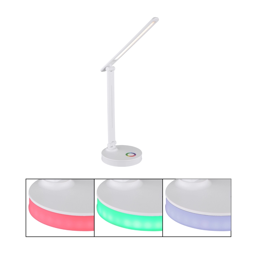 Globo - LED RGBW Aptumšojama skārienvadāma galda lampa LED/5W/230V + LED/2W 2700K/4000K/6500K balta