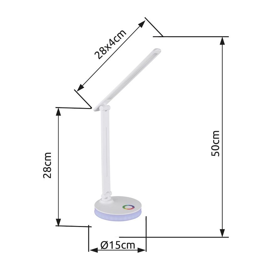 Globo - LED RGBW Aptumšojama skārienvadāma galda lampa LED/5W/230V + LED/2W 2700K/4000K/6500K balta