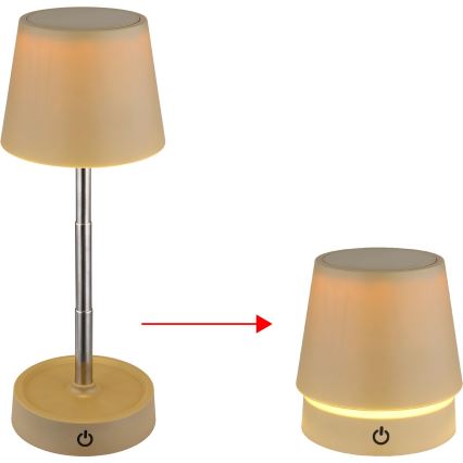 Globo - LED ar pieskārienu regulējama uzlādējama galda lampa LED/1,2W/3V 1200 mAh