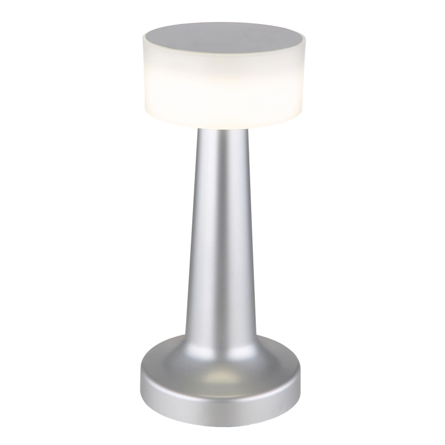 Globo - LED Aptumšojama skārienvadāma galda lampa LED/1W/3,7V 2700K/4000K/6500K 800 mAh USB matēts hroms