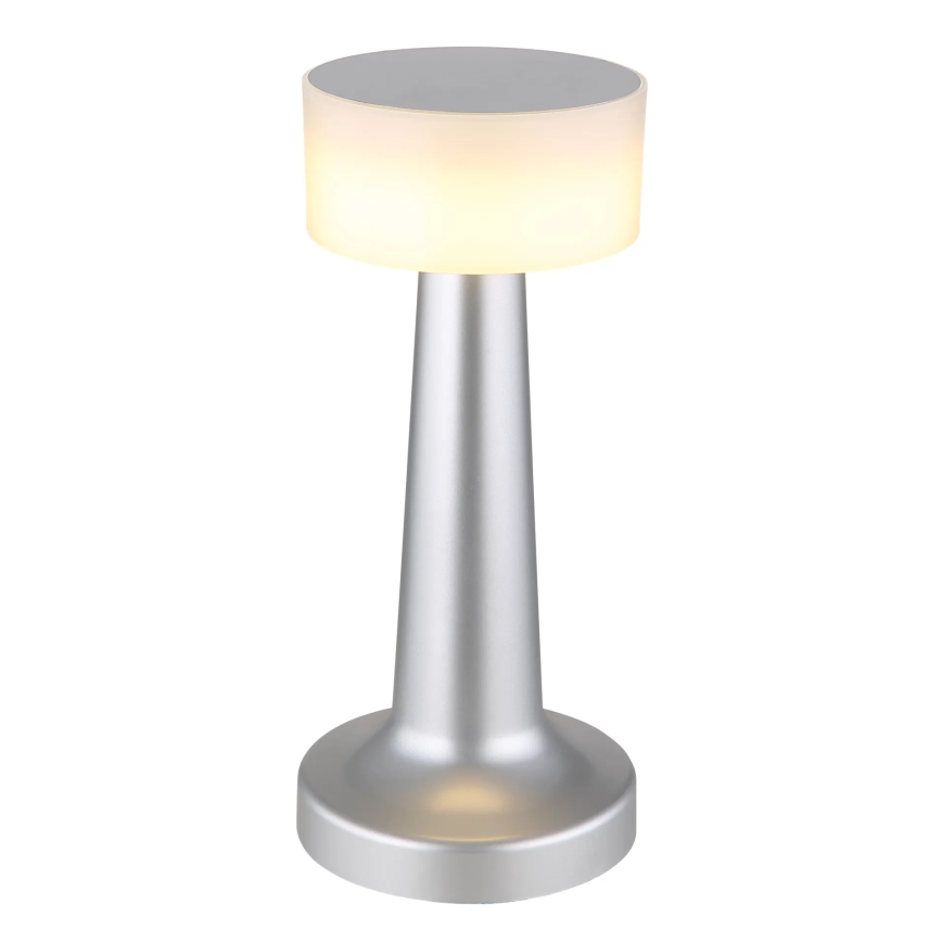 Globo - LED Aptumšojama skārienvadāma galda lampa LED/1W/3,7V 2700K/4000K/6500K 800 mAh USB matēts hroms