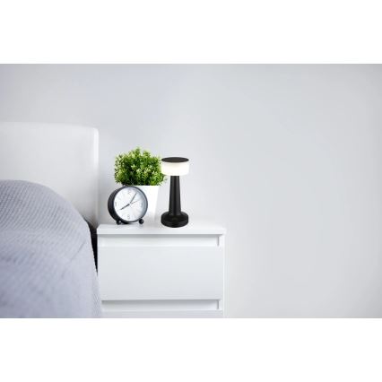 Globo - LED Aptumšojama skārienvadāma galda lampa LED/1W/3,7V 2700K/4000K/6500K 800 mAh USB melna