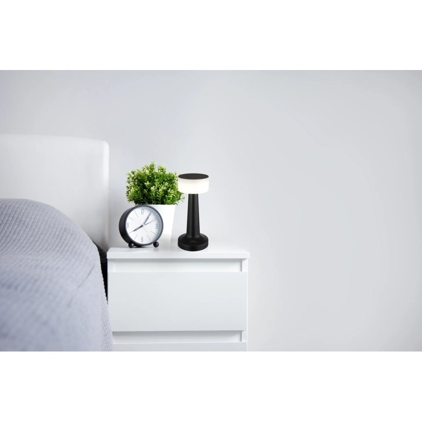 Globo - LED Aptumšojama skārienvadāma galda lampa LED/1W/3,7V 2700K/4000K/6500K 800 mAh USB melna