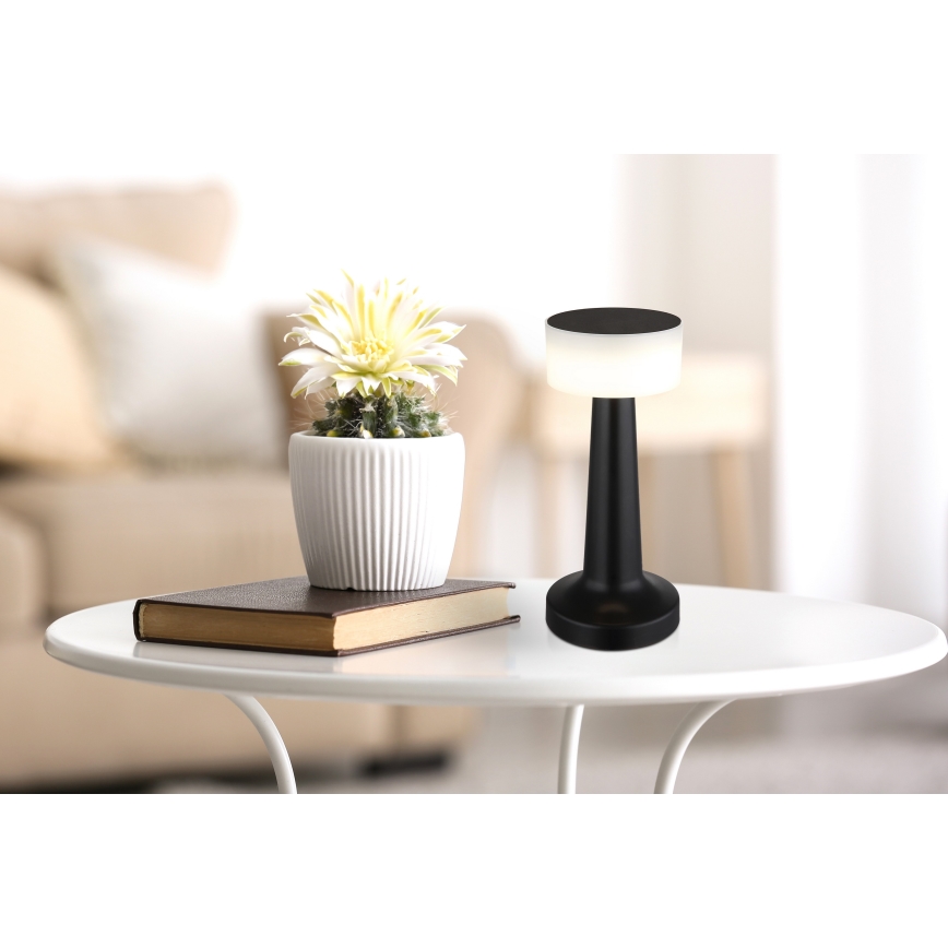 Globo - LED Aptumšojama skārienvadāma galda lampa LED/1W/3,7V 2700K/4000K/6500K 800 mAh USB melna