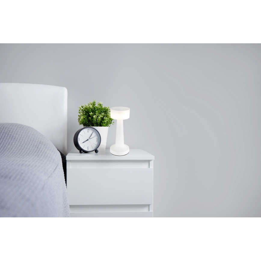 Globo - LED Aptumšojama skārienvadāma galda lampa LED/1W/3,7V 2700K/4000K/6500K 800 mAh USB balta
