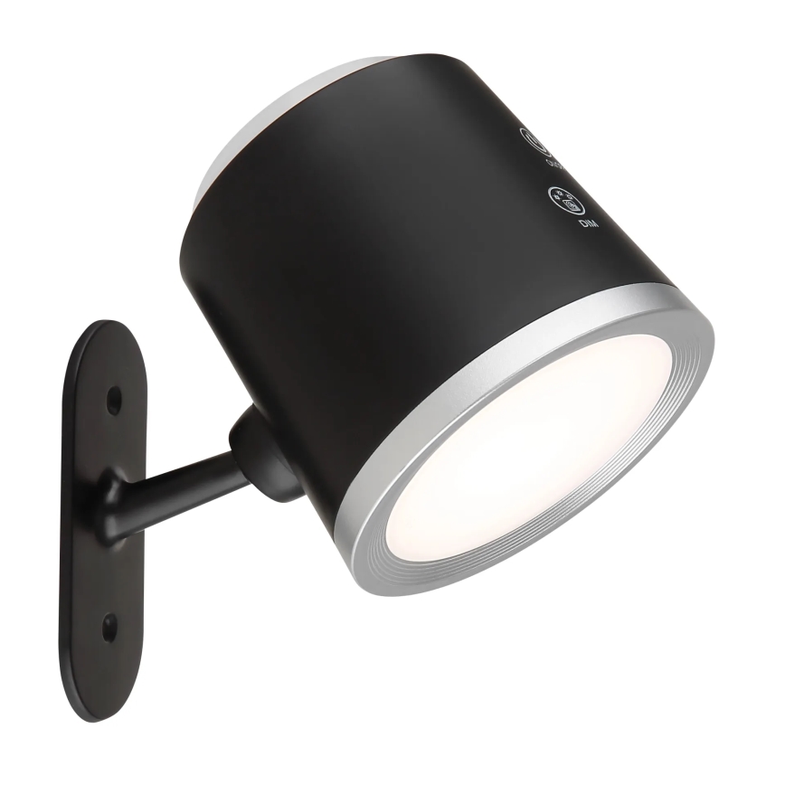 Globo - LED Aptumšojama skārienvadāma galda lampa 4in1 LED/6W/3,7V 3000K/4000K/6500K 1500 mAh USB melna