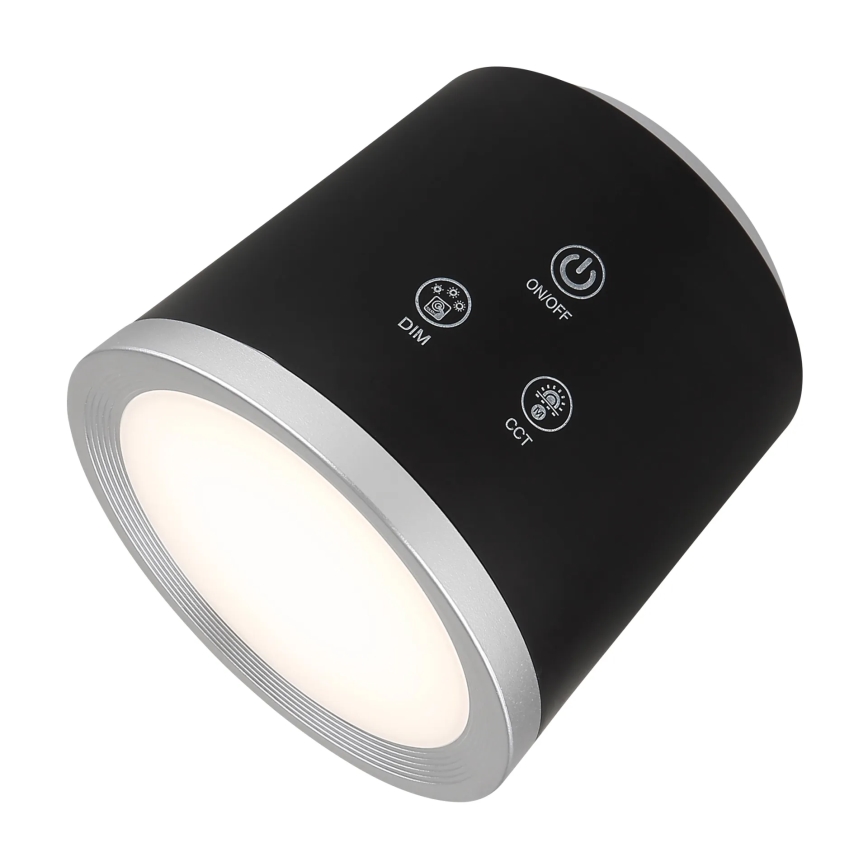 Globo - LED Aptumšojama skārienvadāma galda lampa 4in1 LED/6W/3,7V 3000K/4000K/6500K 1500 mAh USB melna