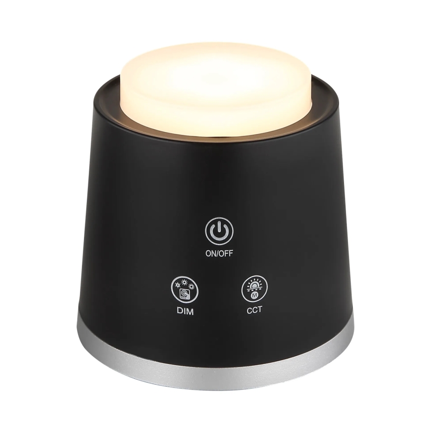 Globo - LED Aptumšojama skārienvadāma galda lampa 4in1 LED/6W/3,7V 3000K/4000K/6500K 1500 mAh USB melna