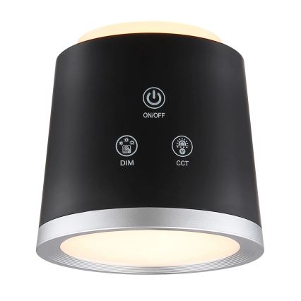 Globo - LED Aptumšojama skārienvadāma galda lampa 4in1 LED/6W/3,7V 3000K/4000K/6500K 1500 mAh USB melna