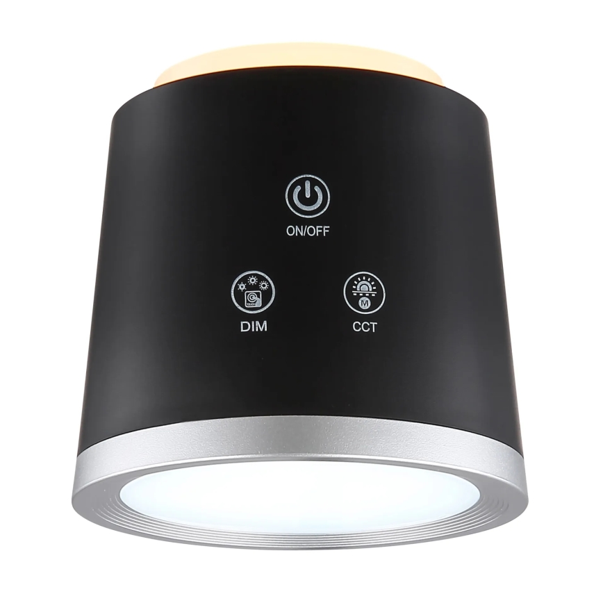 Globo - LED Aptumšojama skārienvadāma galda lampa 4in1 LED/6W/3,7V 3000K/4000K/6500K 1500 mAh USB melna