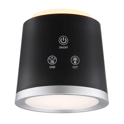 Globo - LED regulējama pieskāriena galda lampa 4in1 LED/6W/3,7V 3000K/4000K/6500K 1500 mAh USB melna