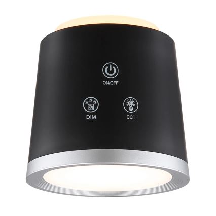 Globo - LED regulējama pieskāriena galda lampa 4in1 LED/6W/3,7V 3000K/4000K/6500K 1500 mAh USB melna