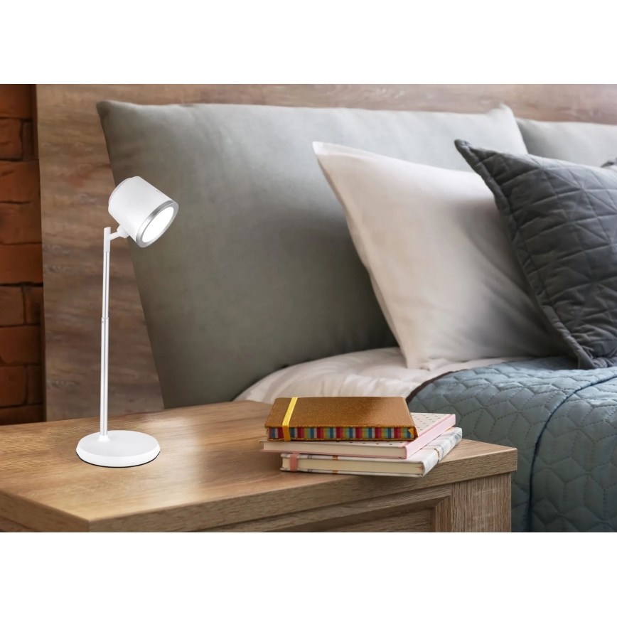 Globo - LED Aptumšojama skārienvadāma galda lampa 4in1 LED/6W/3,7V 3000K/4000K/6500K 1500 mAh USB balta