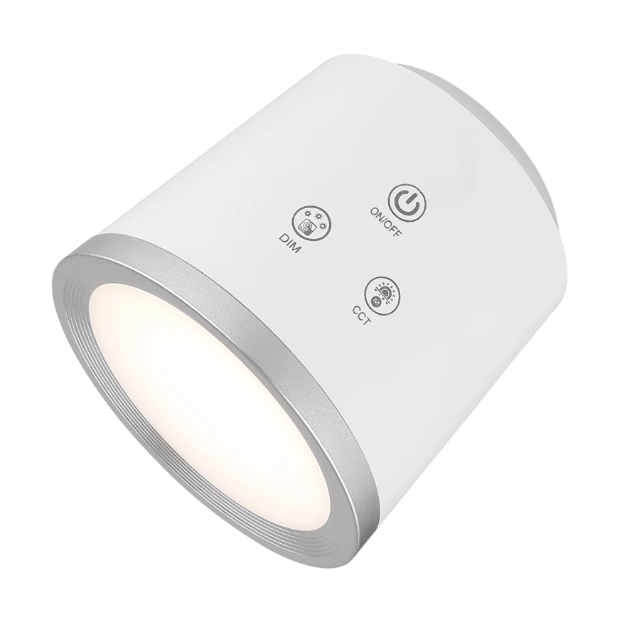 Globo - LED Aptumšojama skārienvadāma galda lampa 4in1 LED/6W/3,7V 3000K/4000K/6500K 1500 mAh USB balta