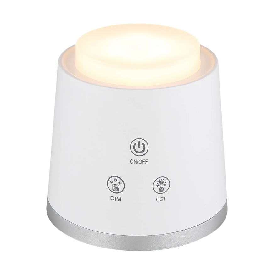 Globo - LED Aptumšojama skārienvadāma galda lampa 4in1 LED/6W/3,7V 3000K/4000K/6500K 1500 mAh USB balta