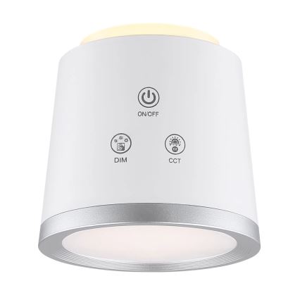 Globo - LED Aptumšojama skārienvadāma galda lampa 4in1 LED/6W/3,7V 3000K/4000K/6500K 1500 mAh USB balta