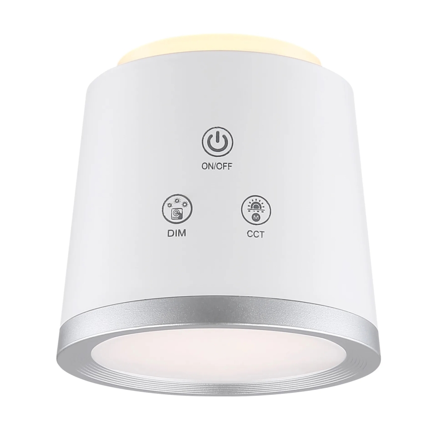 Globo - LED Aptumšojama skārienvadāma galda lampa 4in1 LED/6W/3,7V 3000K/4000K/6500K 1500 mAh USB balta