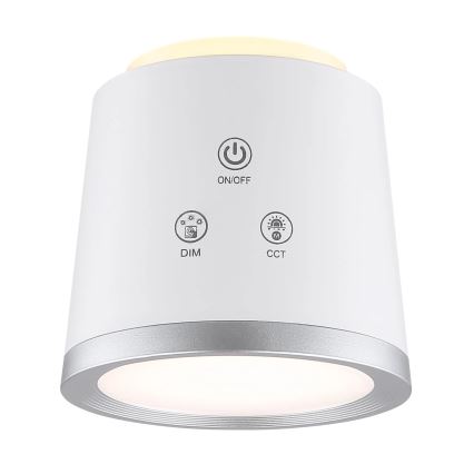 Globo - LED Aptumšojama skārienvadāma galda lampa 4in1 LED/6W/3,7V 3000K/4000K/6500K 1500 mAh USB balta