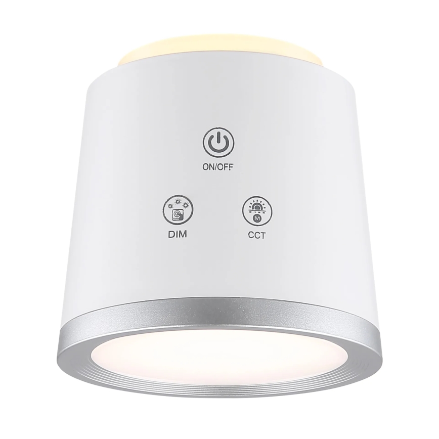 Globo - LED Aptumšojama skārienvadāma galda lampa 4in1 LED/6W/3,7V 3000K/4000K/6500K 1500 mAh USB balta