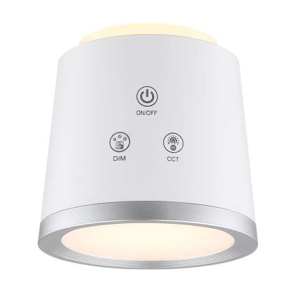 Globo - LED Aptumšojama skārienvadāma galda lampa 4in1 LED/6W/3,7V 3000K/4000K/6500K 1500 mAh USB balta