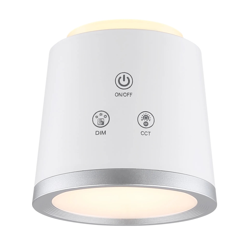 Globo - LED Aptumšojama skārienvadāma galda lampa 4in1 LED/6W/3,7V 3000K/4000K/6500K 1500 mAh USB balta